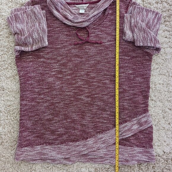 Christopher & Banks Co. Woman's Long Sleeve Sweater Red White Size XL Cotton - Picture 8 of 8